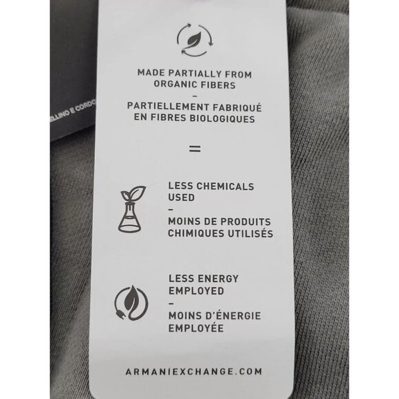 A|X ARMANI EXCHANGE Mens 2XL Falling Logo Jogger Track Pants Pewter Gray Trouser - Picture 10 of 10